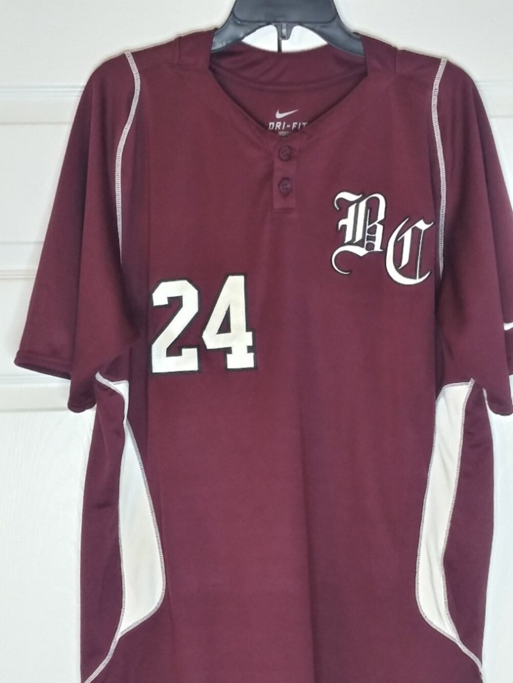 Nike Dri-FIT Baseball Jersey #24 Men’s L Burgundy